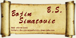 Bojin Simatović vizit kartica